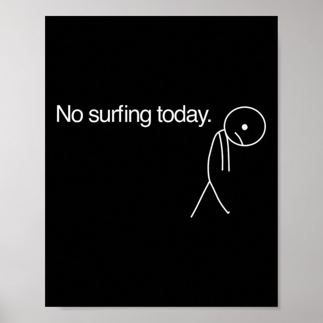 Póster No Surfear Hoy  (Frente)