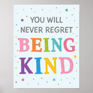 Póster No te arrepientas de ser amable con los estudiante
