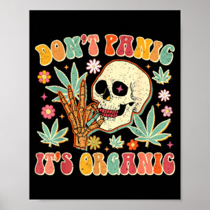 Póster No te asustes, es marihuana orgánica calavera