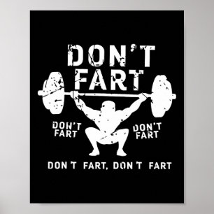 Póster No te fastidies del ejercicio de gimnasia de squat