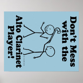 Póster No te metas con el jugador de Alto Sax