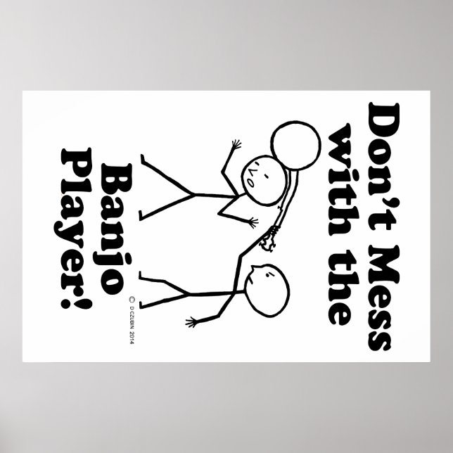 Póster No te metas con el jugador de banjo (Frente)