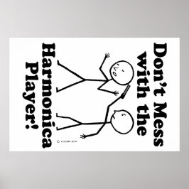 Póster No te metas con el jugador de Harmonica