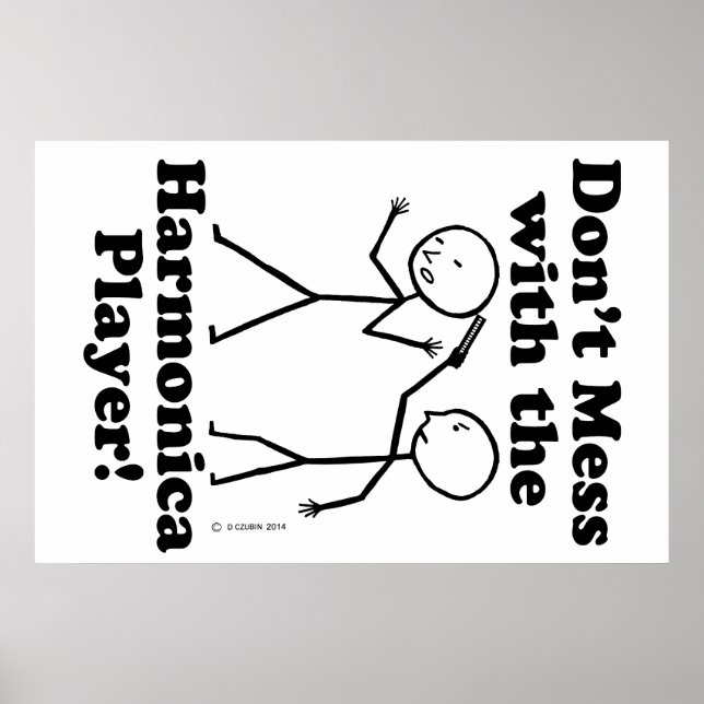 Póster No te metas con el jugador de Harmonica (Frente)