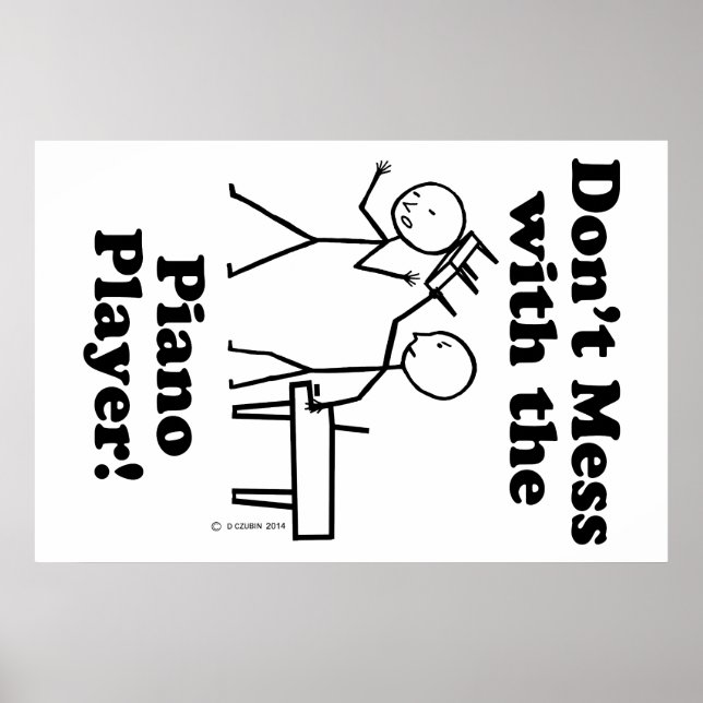 Póster No te metas con el jugador de piano (Frente)