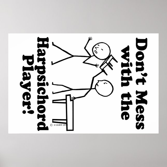 Póster No te metas con el jugador del clavicordio (Frente)