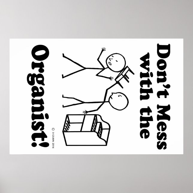 Póster No te metas con el organista (Frente)