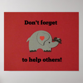 Póster ¡No te olvides de ayudar a los demás!