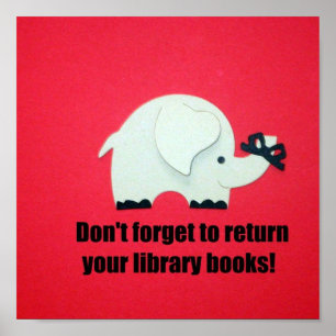 Póster ¡No te olvides de devolver los libros de tu biblio