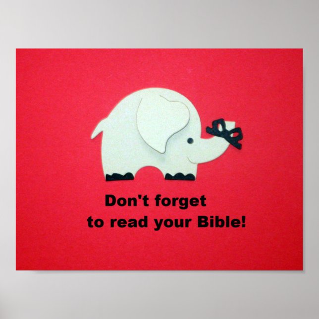 Póster ¡No te olvides de leer tu Biblia! (Frente)