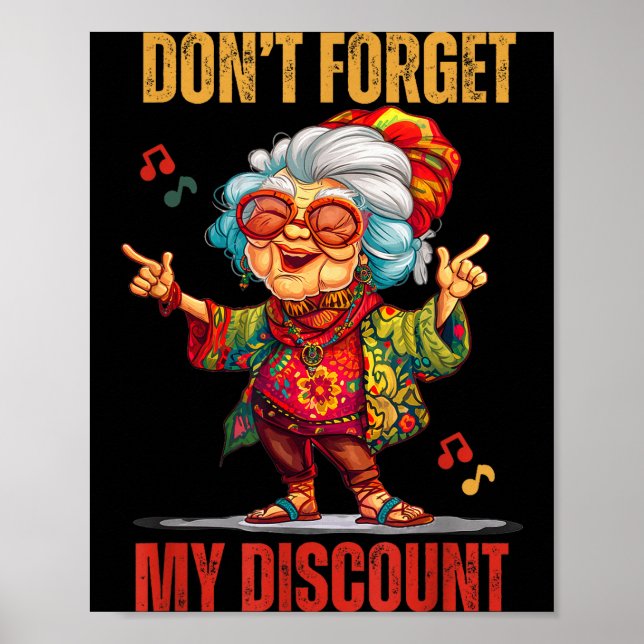 Póster No te olvides de mis personas mayores divertidas y (Frente)