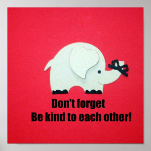 Póster ¡No te olvides de ser amable con los demás!