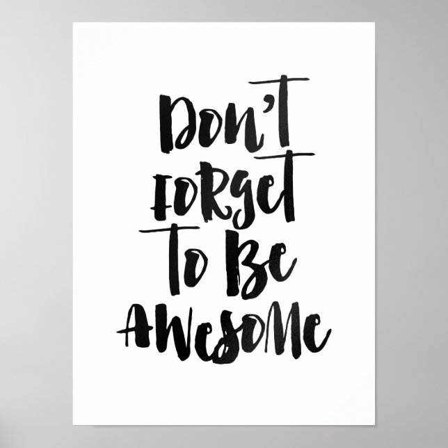 Póster No te olvides de ser increíble (Frente)