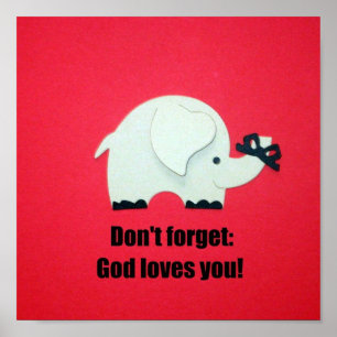 Póster No te olvides: ¡Dios te ama!