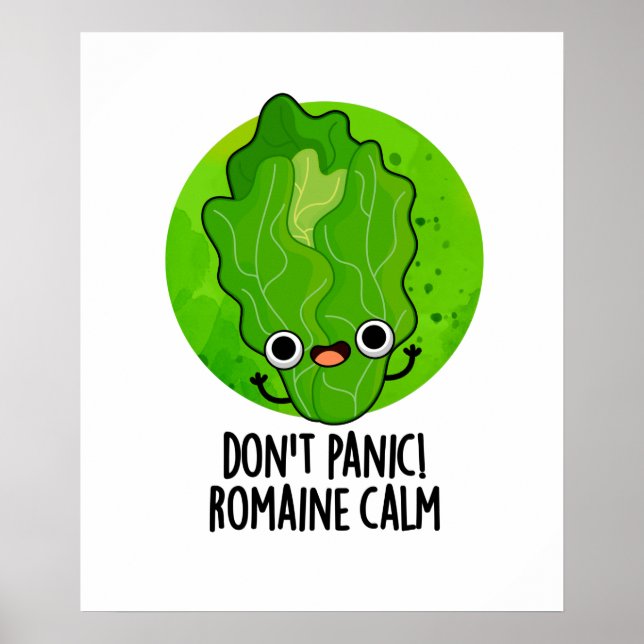 Póster No te pongas en pánico por la romaní calma Funny V (Frente)