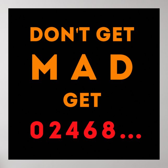 Póster No te pongas loco, ni siquiera (Frente)