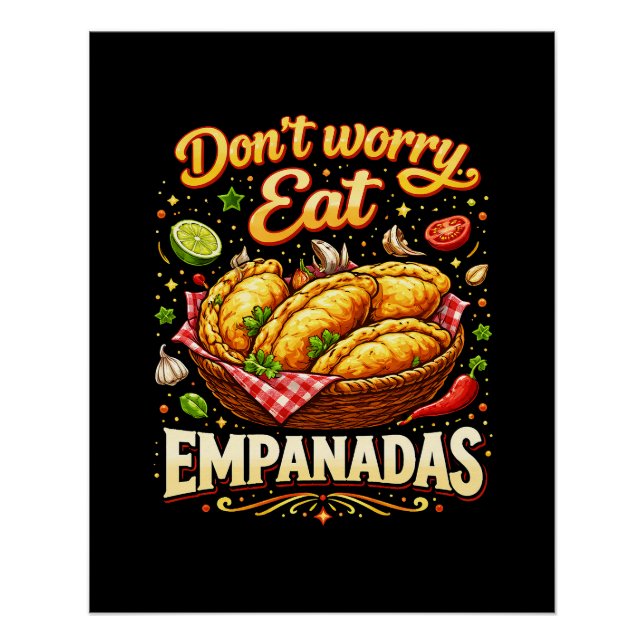 Póster No te preocupes, come empanadas (Anverso)