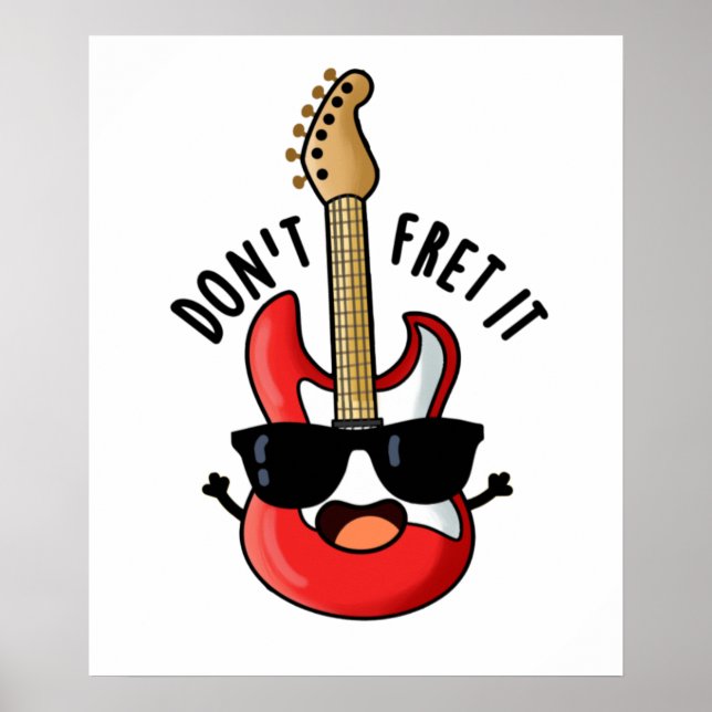 Póster No te preocupes por el divertido juego de guitarra (Frente)
