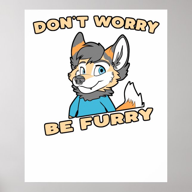 Póster No te preocupes por el regalo de Furry Fandom Furs (Frente)