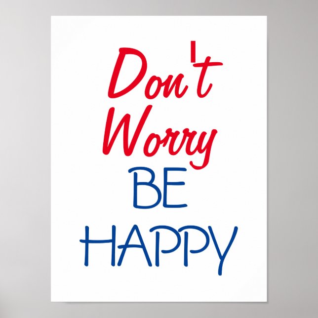 Póster No te preocupes por ser feliz (Frente)