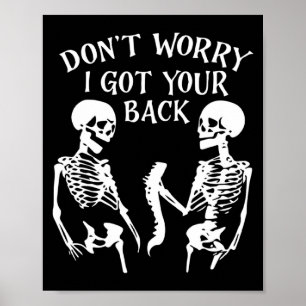 Póster No te preocupes, yo te cubro la espalda Calavera E
