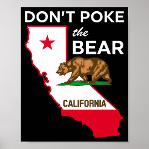 Póster No te quedes con el oso Diseño República de Califo