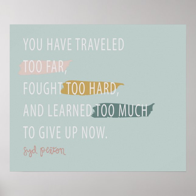 Póster No te rindas (Frente)