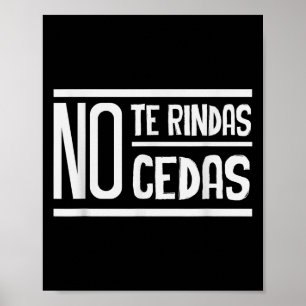 Póster No Te Rindas No Cedas Motivacional Inspirador Sri