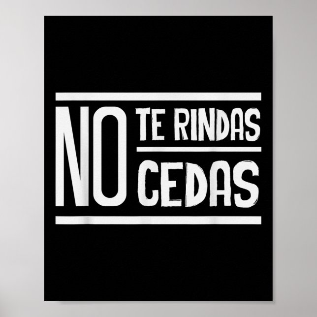 Póster No Te Rindas No Cedas Motivational Insrational Sri (Frente)