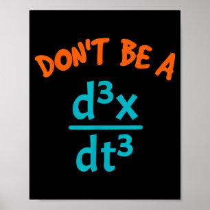 Póster No te sacudas nerd de matemáticas y física