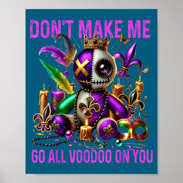 Póster No te vuelvas todo oscuro de vudú (Frente)