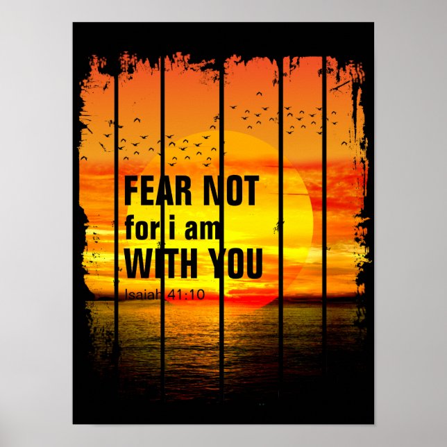 Póster NO TEMAS PORQUE ESTOY CONTIGO (Isaiah 41:10) (Frente)