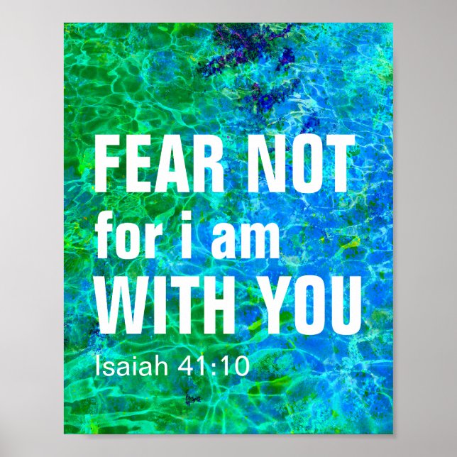Póster NO TEMAS PORQUE ESTOY CONTIGO (Isaiah 41:10) (Frente)