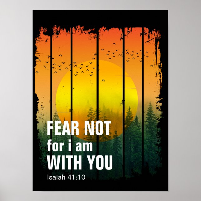 Póster NO TEMAS PORQUE ESTOY CONTIGO (Isaiah 41:10) (Frente)