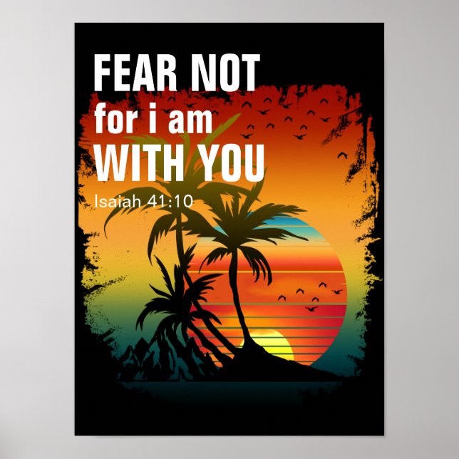 Póster NO TEMAS PORQUE ESTOY CONTIGO (Isaiah 41:10) (Frente)