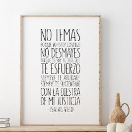 Póster No Temas, Porque Yo Estoy Contigo, Isaías 41:10