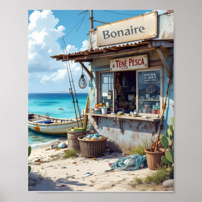 Póster No tene pesca bonaire (Frente)