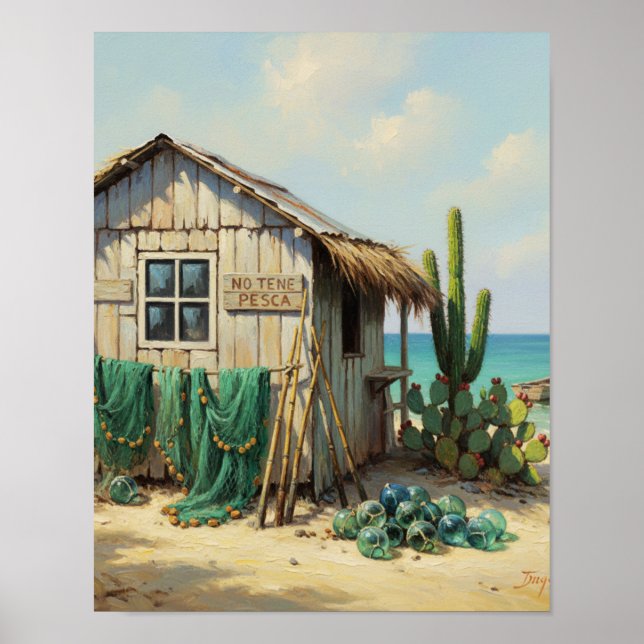 Póster No tene pesca bonaire (Frente)