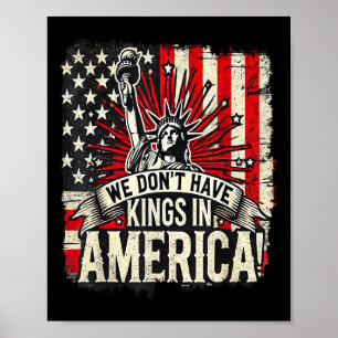 Póster No tenemos reyes en Estados Unidos Trump King