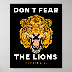 Póster No Tengan Miedo A Los Leones Daniel 6_27 Biblia