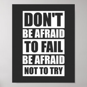 Póster No tengas miedo de fallar Motivational