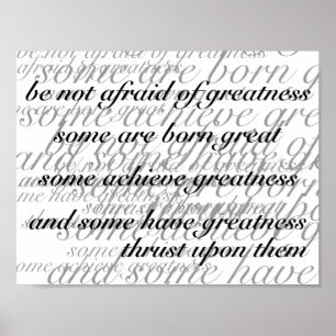 Póster No tengas miedo de la grandeza