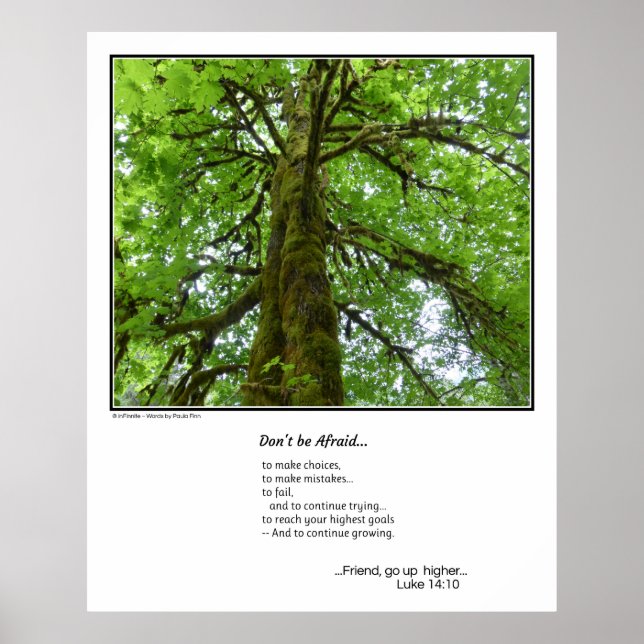 Póster No tengas miedo...poster inspirador (Frente)