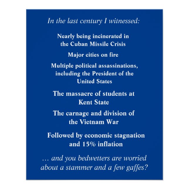 Póster No tengas tanto miedo de apoyar a Joe Biden (Anverso)