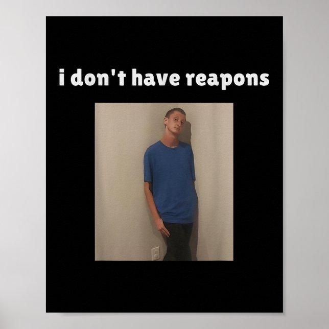 Póster No Tengo Armas Meme Divertido  (Frente)