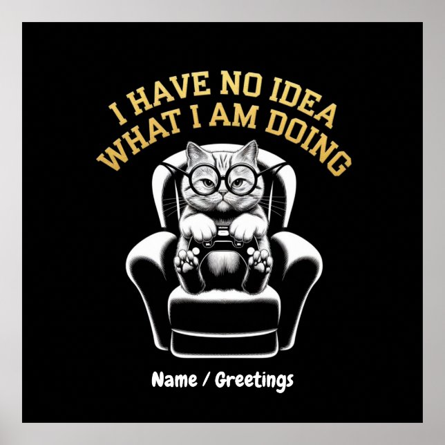 Póster No Tengo Idea De Lo Que Estoy Haciendo Una Diversi (Frente)