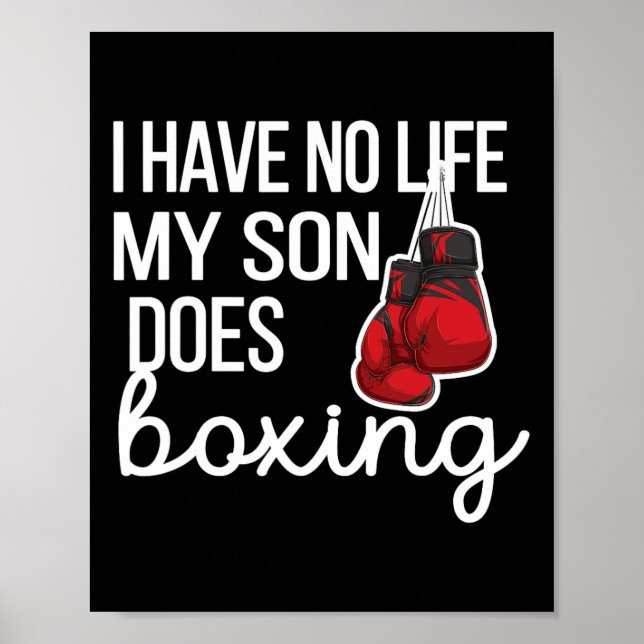 Póster No Tengo Vida Divertida Boxeando A Mamá Madre (Frente)