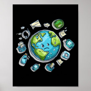 Póster No tirar basura Protección del medio ambiente