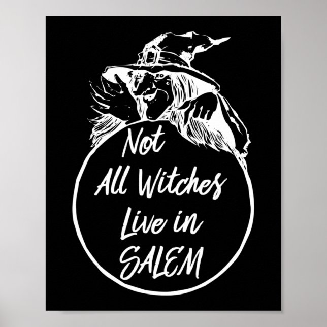 Póster No todas las brujas viven en SALEM con Halloween (Frente)