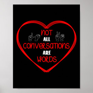 Póster No Todas Las Conversaciones Son Palabras Lenguaje
